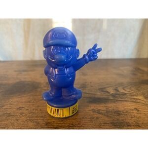 Vintage 1989 Topps SUPER MARIO BROS Bubble Gum Nintendo candy container BLUE
